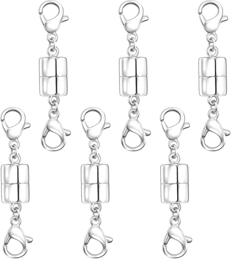 Qulltk Double Lobster Clasp Magnetic Necklace Clasps and Closures 14K Gold and Silver Magnetic Jewelry Clasps Converters for Bracelet Necklaces Extender - Image 1